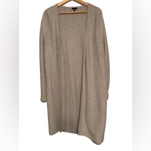 Talbots Soft gray Knit ribbed Sweater Cardigan